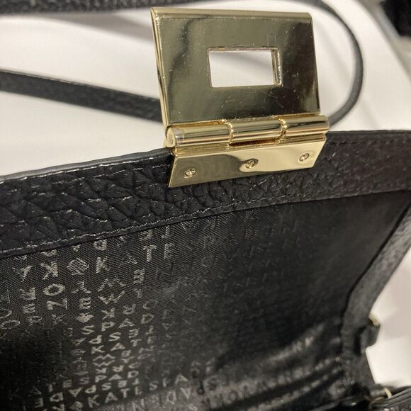 Kate Spade Black Pebbled Leather Everett Way Merrick Shoulder Bag Crossbody EUC - Picture 8 of 11